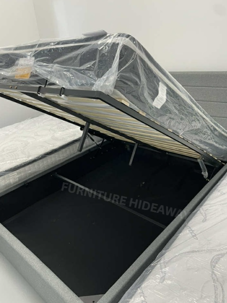 ROCCO HYDRAULIC BEDFRAME + BAMBOO PILLOWTOP MATTRESS in Beds & Mattresses in Nanaimo - Image 4