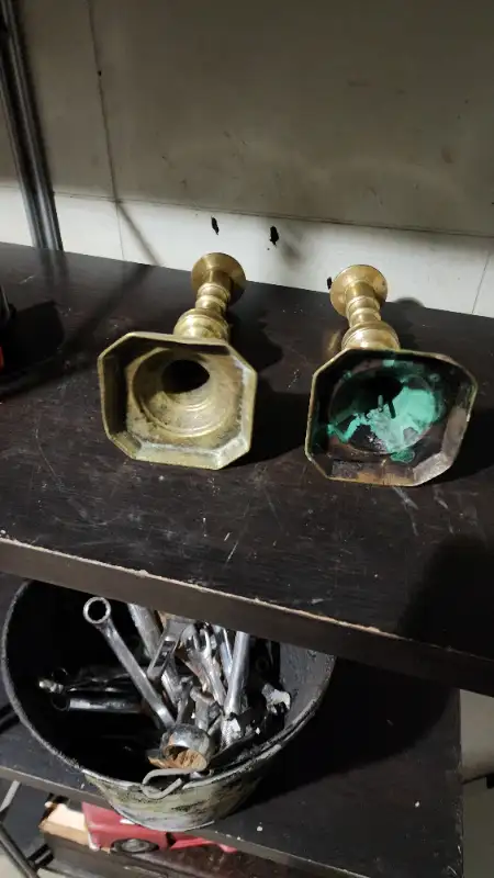 Brass candle holder stands 7'' in Home Décor & Accents in Oakville / Halton Region - Image 5