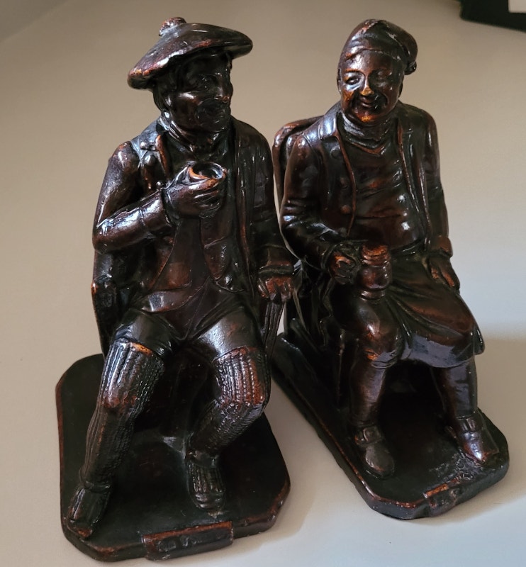 Antique 1887 Statues of Tam O' Shanter and Souter Johnny Arts