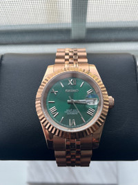 Custom build seiko  rosegold datejust mod automatic  watch