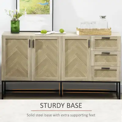 Buffet Cabinet, Rustic Kitchen Sideboard with Storage Cabinets, , View more