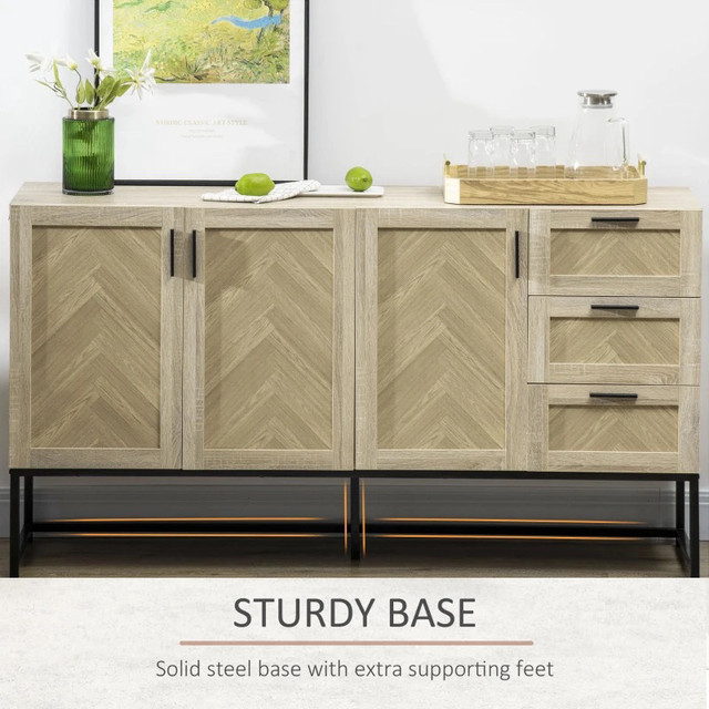Buffet Cabinet, Rustic Kitchen Sideboard with Storage Cabinets,  in Hutches & Display Cabinets in Markham / York Region