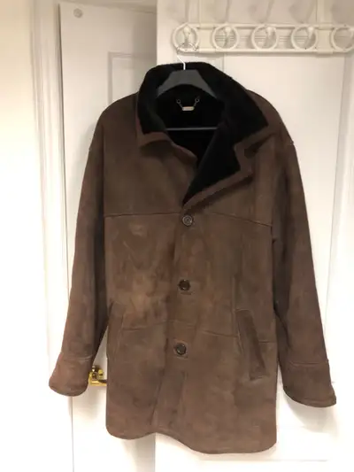 Danier Real suede Leather coat/jacket like new Brown XL, View more