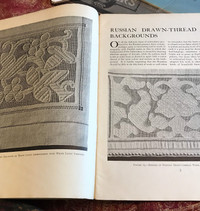 Linen Embroidery. & Drawn Fabric Work 1930s book
