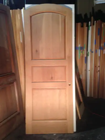 Solid Cherry Arch Top Exterior Door, View more