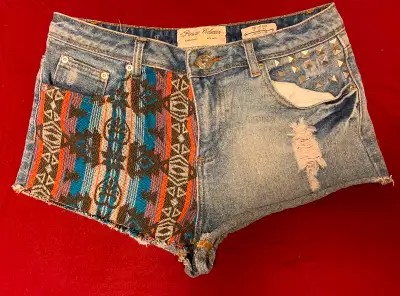 Denim Handcrafted Short Shorts Size 7, View more