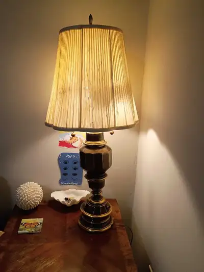 MCM Brass Dual Socket Lamp - works!, View more