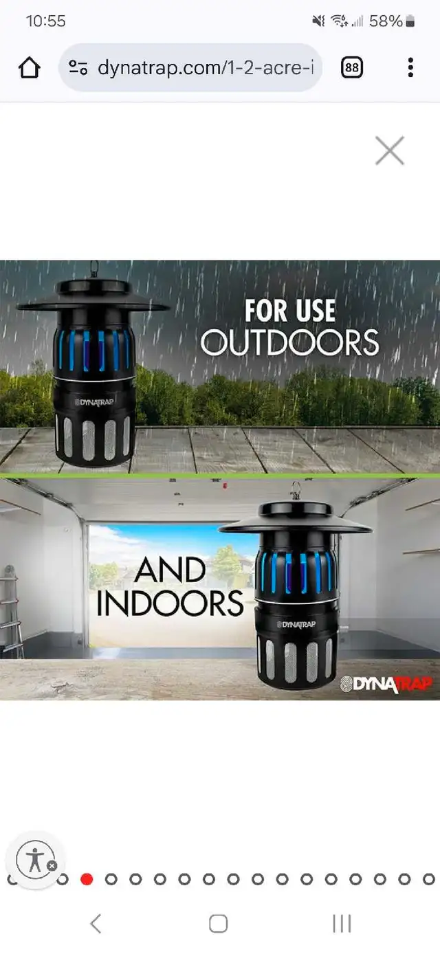Dynatrap 1/2 acre mosquito and insect trap63234603612545121