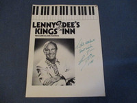 LENNY DEE KINGS INN SIGNED MENU-TREASURE ISLAND-1978-COLLECTIBLE