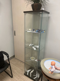 Glass shelf shelving unit display cabinet 