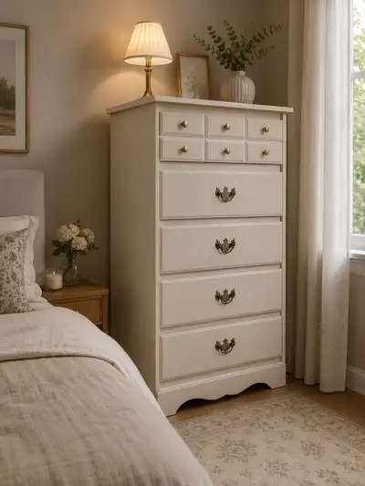 (Free Delivery) Offwhite Dresser • Commode Beige, View more