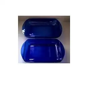 Anchor Hocking cobalt blue lasagna pan set - 2 qts and 3 qts, no chips or cracks