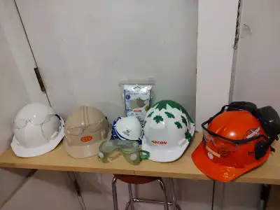 New and used safety helmets and free bonus, downtown location, View more