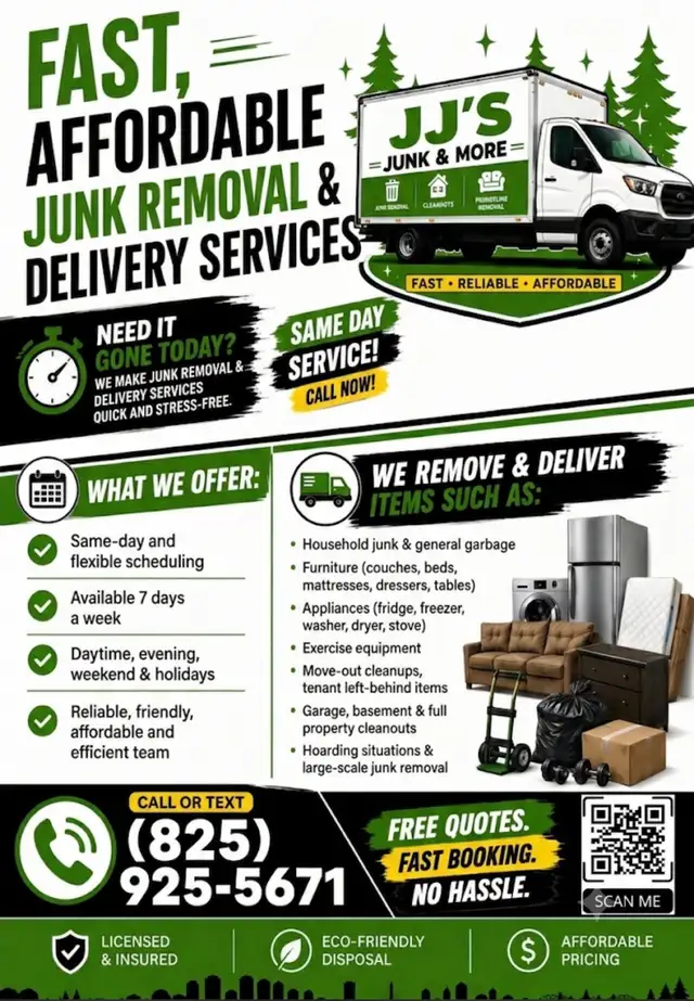 SAME-DAY JUNK REMOVAL/DUMP RUNS STARTING AT $80 482652957422407685