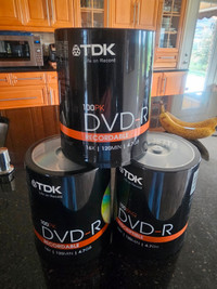 TDK DVD's 4.7 GB recordable.
