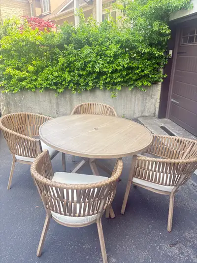 Outdoor Patio Dining Set – 4 Chairs +  Table – Excellent Conditi, View more