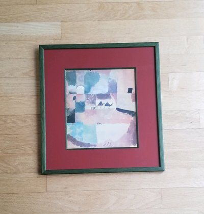 Reproduction encadrée de L'aquarelle Deux dromadaires et un âne., View more