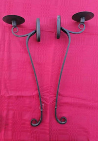 2 Wrought Iron Candle Holders - Partylite Serenade