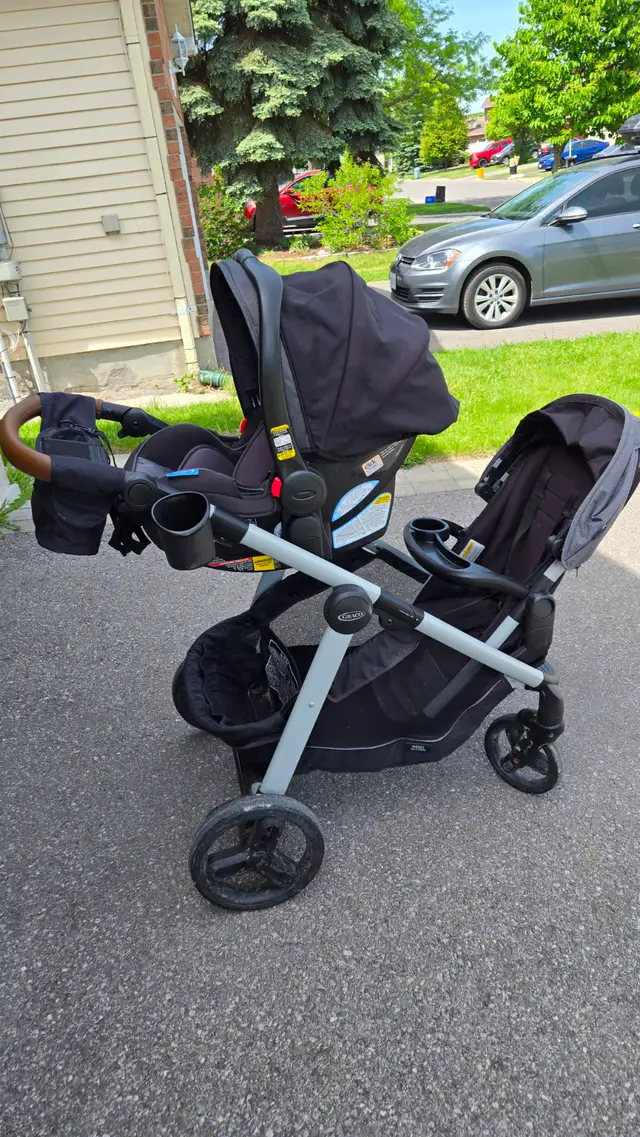 Graco Nest2Grow Double Stroller + Infant Car Seat & Base in Strollers, Carriers & Car Seats in Ottawa - Image 4