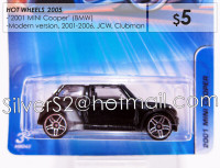 ~ HOT WHEELS 2005 MINI BMW 2001 Cooper (Black/White Roof) ~