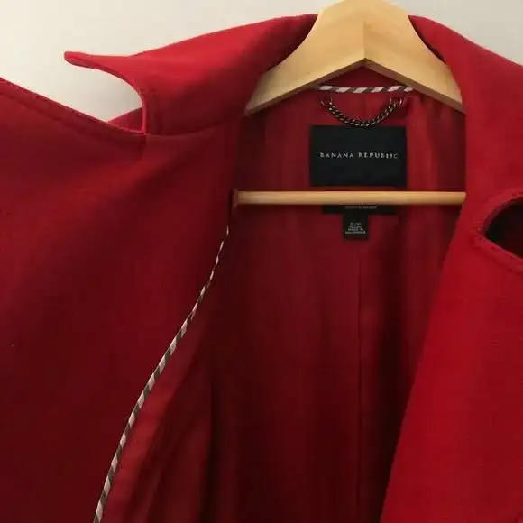 Banana Republic cherry red wool peacoat (S) in Women's - Tops & Outerwear in City of Toronto - Image 7