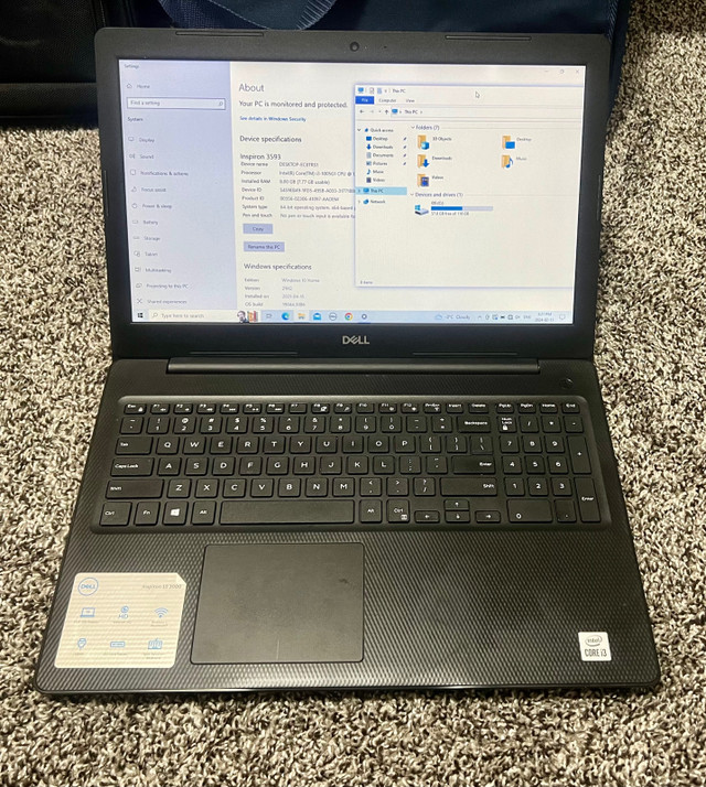 Dell Inspiron 3593 i3 8GB Windows11 in Laptops in Edmonton - Image 2