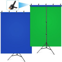 NEW Hemmotop 5x6.5ft, 2-in-1 Reversible Blue & Green Screen, Por