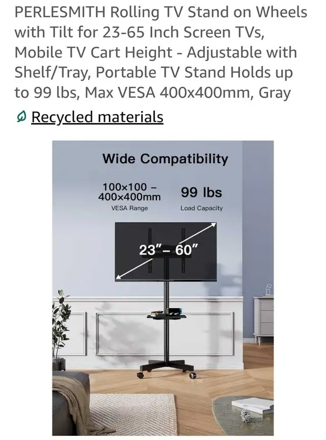 Rolling TV Stand in TV Tables & Entertainment Units in Ottawa - Image 7
