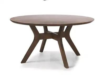 round wood dining table 52” brand new , View more
