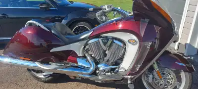 Beautiful metallic burgandy Victory Vision Tour for sale. This bike needs nothing. New tires, batter...