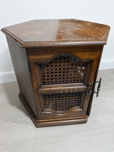 Hexagonal Wooden Side Table, View more