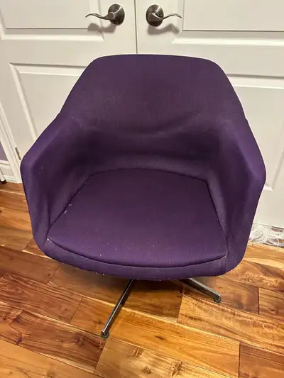 Vintage Mid-Century Modern Office Arm Chair, Purple, View more