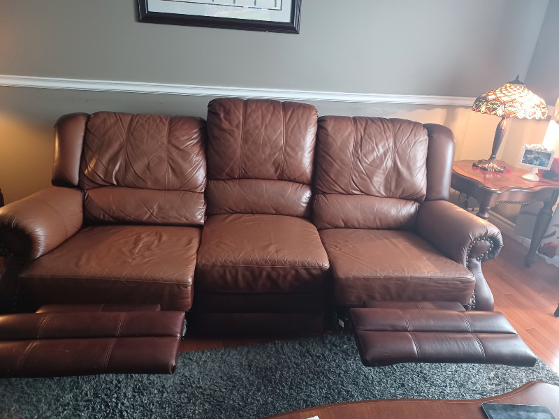 Leather Couch. Couches & Futons St. John's Kijiji