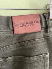 LAUREN JEANS Co. green khaki pants / pantalons vert kaki 