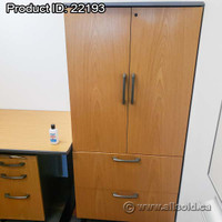 2 Door, 2 Drawer File and Storage Cabinet, Locking