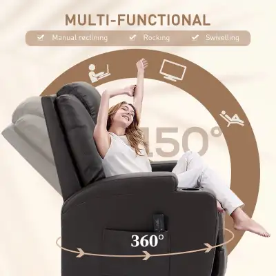 Massage Recliner Chair for Living Room with 8 Vibration Points, , View more