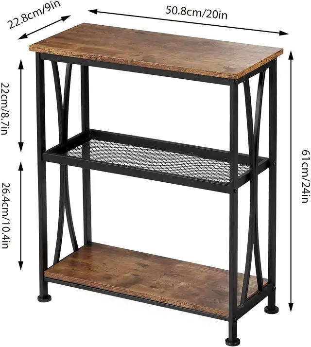 Vintage Narrow Side Table, 3 Tier End Table in Other Tables in Delta/Surrey/Langley - Image 5