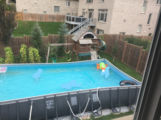 Above Ground Pool w/ Sand Filter Pump & Saltwater System in Hot Tubs & Pools in Kitchener / Waterloo - Image 4