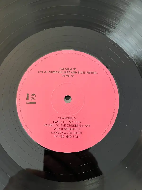 Cat Stevens Live At Plumpton Jazz & Blues Festival vinyl LP new in CDs, DVDs & Blu-ray in Oakville / Halton Region - Image 5