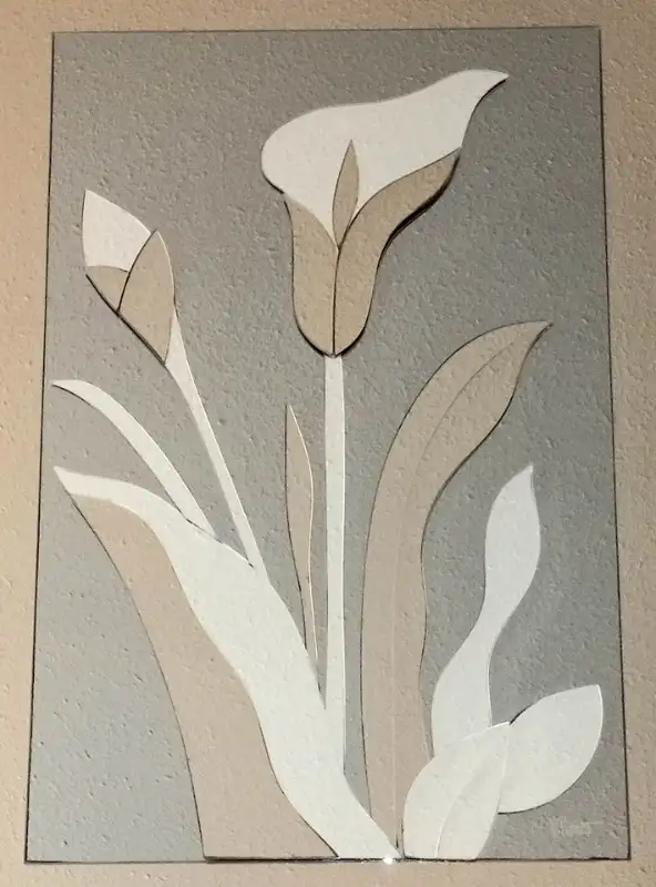 Vintage Smoked Glass Calla Lily Wall Mount Mirror by R. Parret! in Home Décor & Accents in London - Image 3