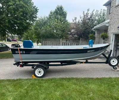 Turnkey fishing package—ready for the water! This 15.5ft Sylvan aluminum fishing boat is exceptional...