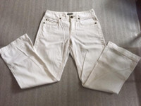 MEXX White Cotton Women Stitching Pants Size 6,