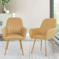 Set of 2 Arm Accent Chairs Dining Room Chair Kitchen Chair