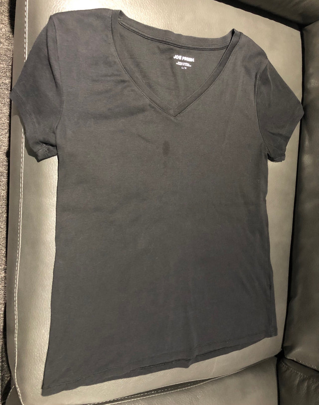 Joe Fresh black women's V-neck T-shirt size large | $2 firm in Women's - Tops & Outerwear in Kingston