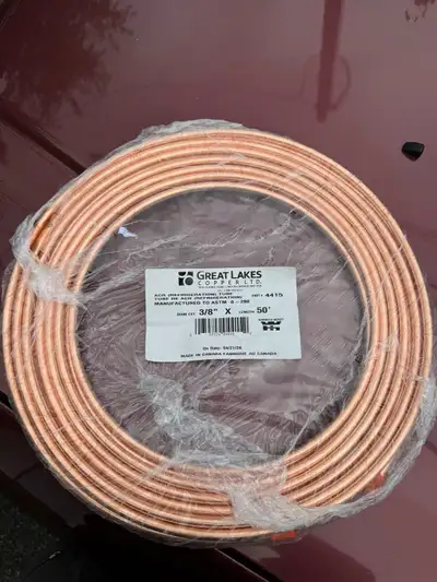 Great Lakes Copper 3/8 inch ACR Refrigeration Tube 50 ft, View more