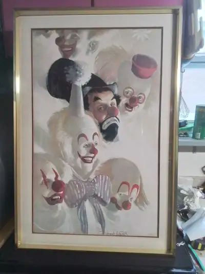 Large Robert Owen 7 Faces Of A Clown, View more