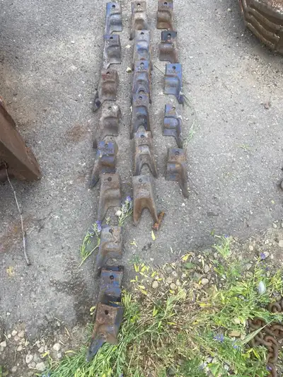 Frost teeth: 5 complete sets plus 5 right and 1 centre - must take all for $300 Ripper shanks and te...