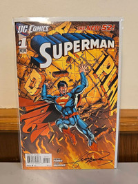 Superman # 1 signed by George Perez New 52 DC Comics Man Of Stee