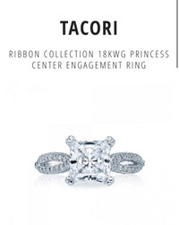 ❤️18k 1.72 ct SI2 Natural Princess Diamind tacori ring 