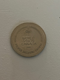 1985 World Vision Canada Hope for the Future Africa Crisis Token